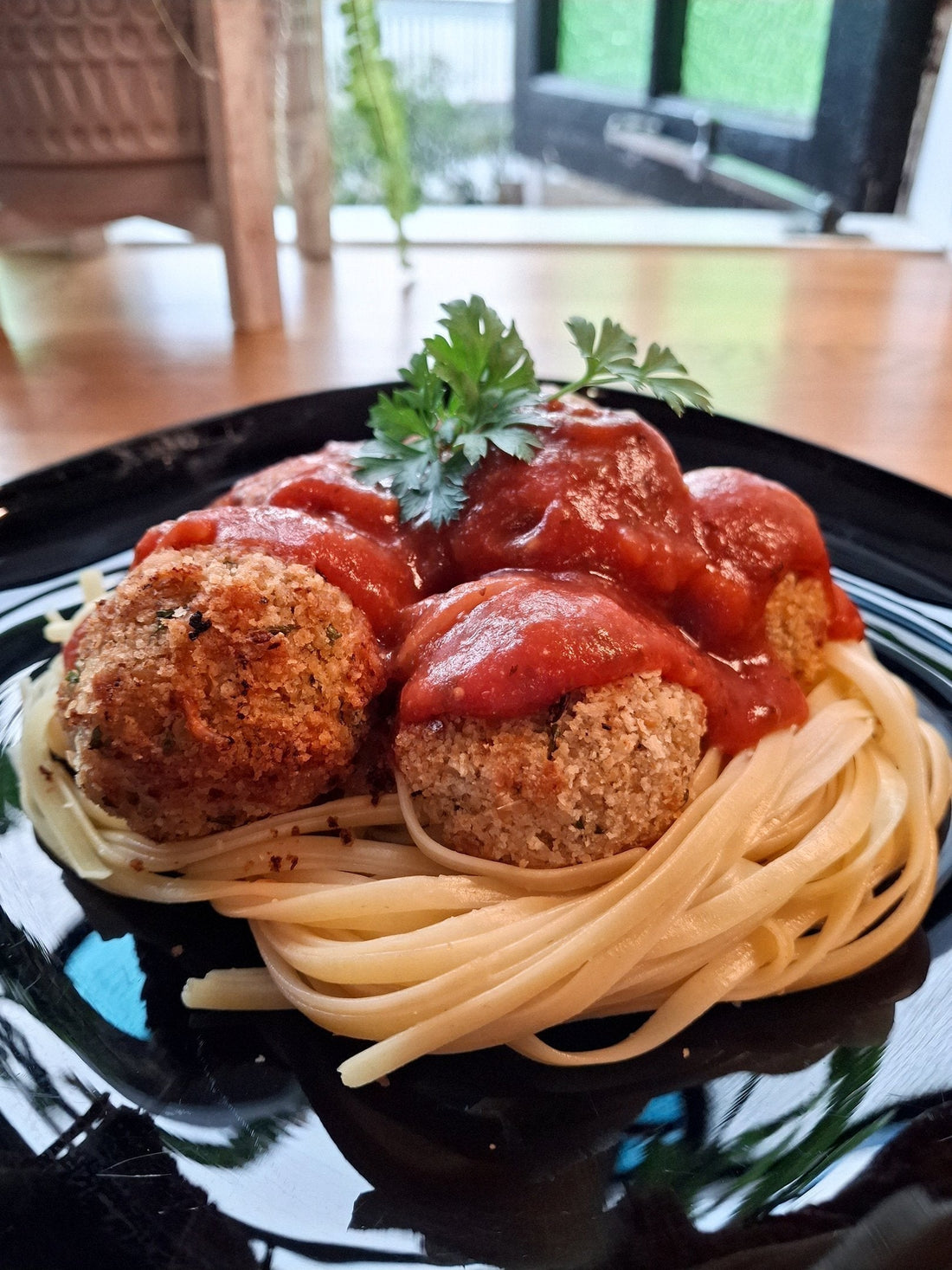 Vegetarian Meatballs in Napoli Sauce